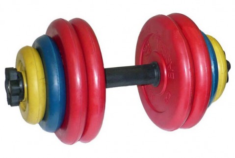 Гантель разборная цветная MB Barbell весом 30 кг Гантель разборная цветная MB Barbell весом 30 кг