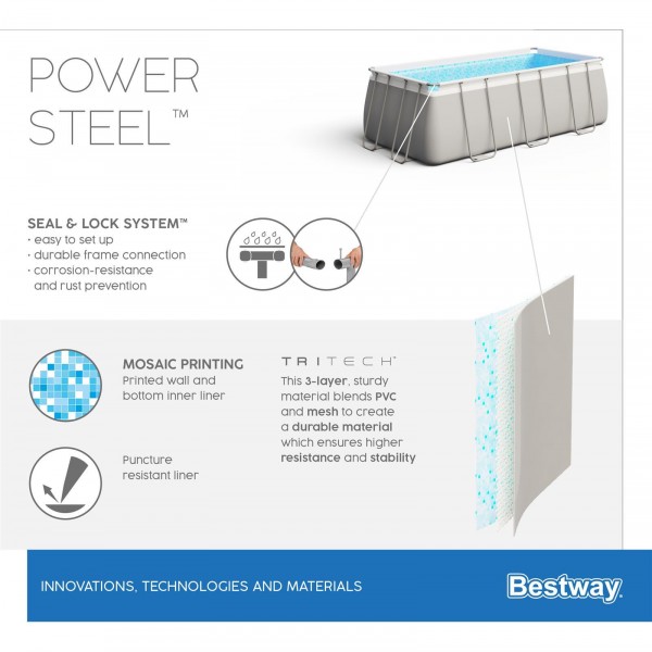 Каркасный бассейн Bestway 56466 Power Steel Каркасный бассейн Bestway 56466 Power Steel