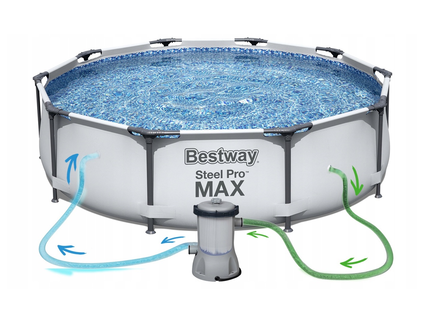 Каркасный бассейн Bestway 56408 Steel Pro Max Каркасный бассейн Bestway 56408 Steel Pro Max