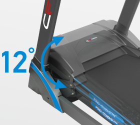 Регулировка угла наклона домашней электрической беговой дорожки Carbon Fitness T656 Регулировка угла наклона домашней электрической беговой дорожки Carbon Fitness T656