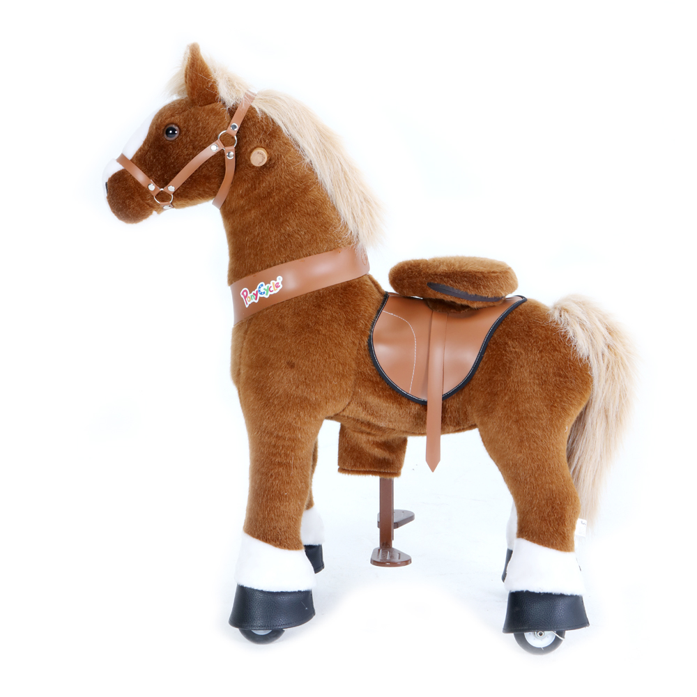 Детская игровая механическая лошадка средняя PonyCycle Лошадка коричневая U424 Детская игровая механическая лошадка средняя PonyCycle Лошадка коричневая U424