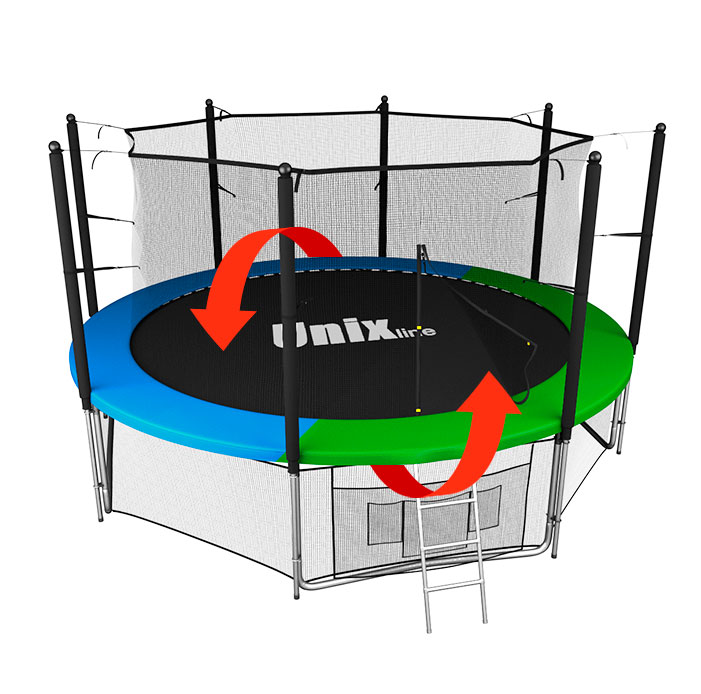 Батут UNIX Classic 12 ft (inside) с защитной сетью и лестницей диаметром 12 ft (366 см) Батут UNIX Classic 12 ft (inside) с защитной сетью и лестницей диаметром 12 ft (366 см)