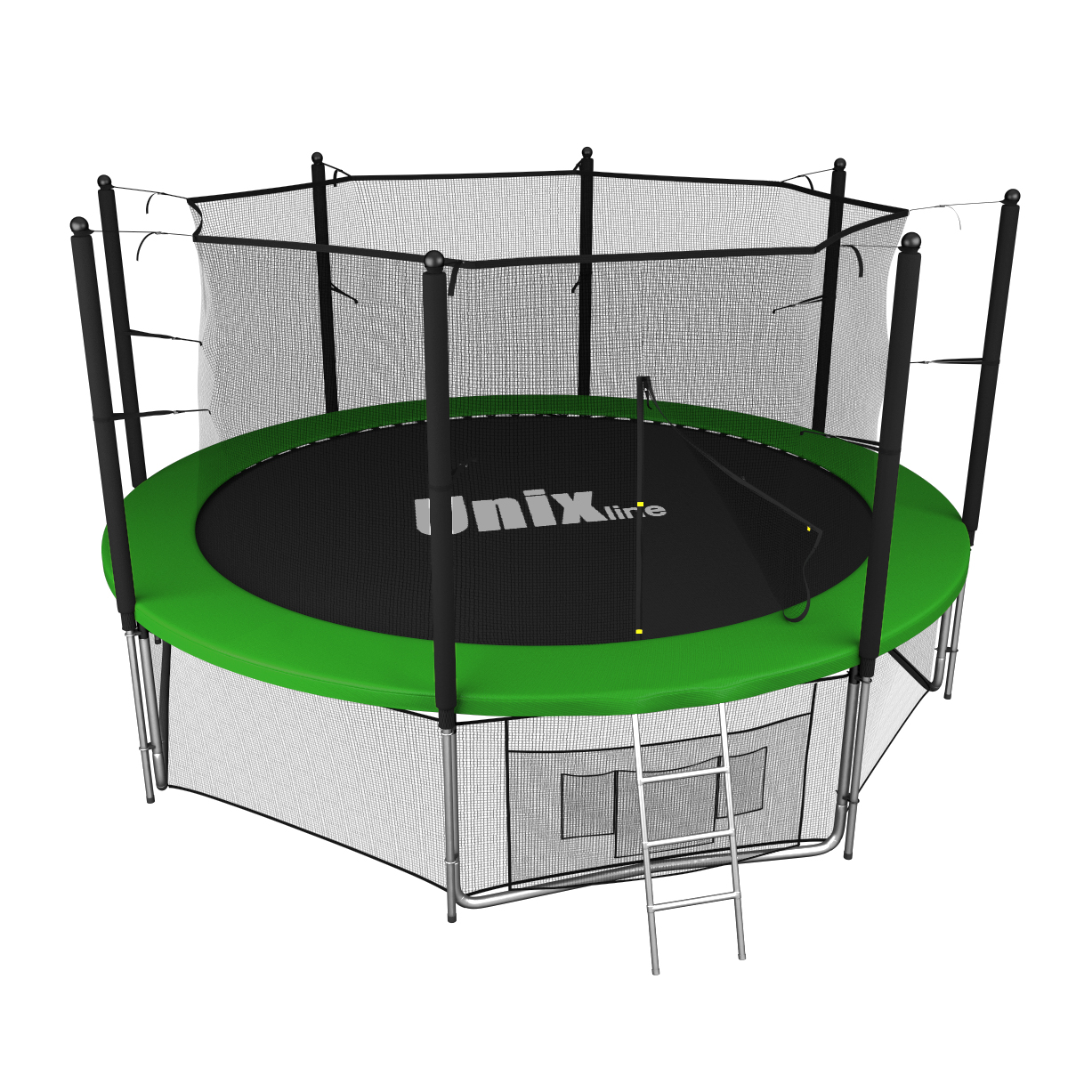 Батут UNIX Classic 12 ft (inside) с защитной сетью и лестницей диаметром 12 ft (366 см) Батут UNIX Classic 12 ft (inside) с защитной сетью и лестницей диаметром 12 ft (366 см)