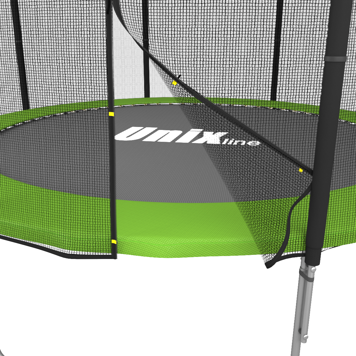 Батут UNIX Simple 12ft Green (outside) с защитной сетью диаметром 12ft (366 см) Батут UNIX Simple 12ft Green (outside) с защитной сетью диаметром 12ft (366 см)