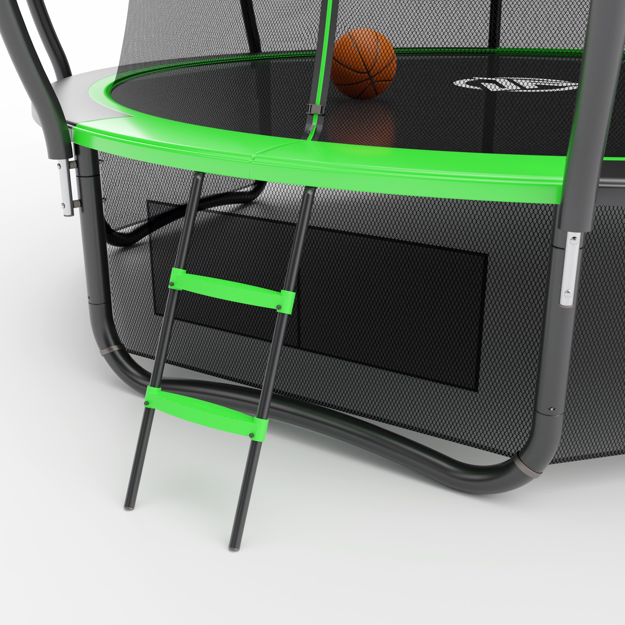 Батут с баскетбольным кольцом Jump Power 12 ft Pro Inside Basket Green Батут с баскетбольным кольцом Jump Power 12 ft Pro Inside Basket Green