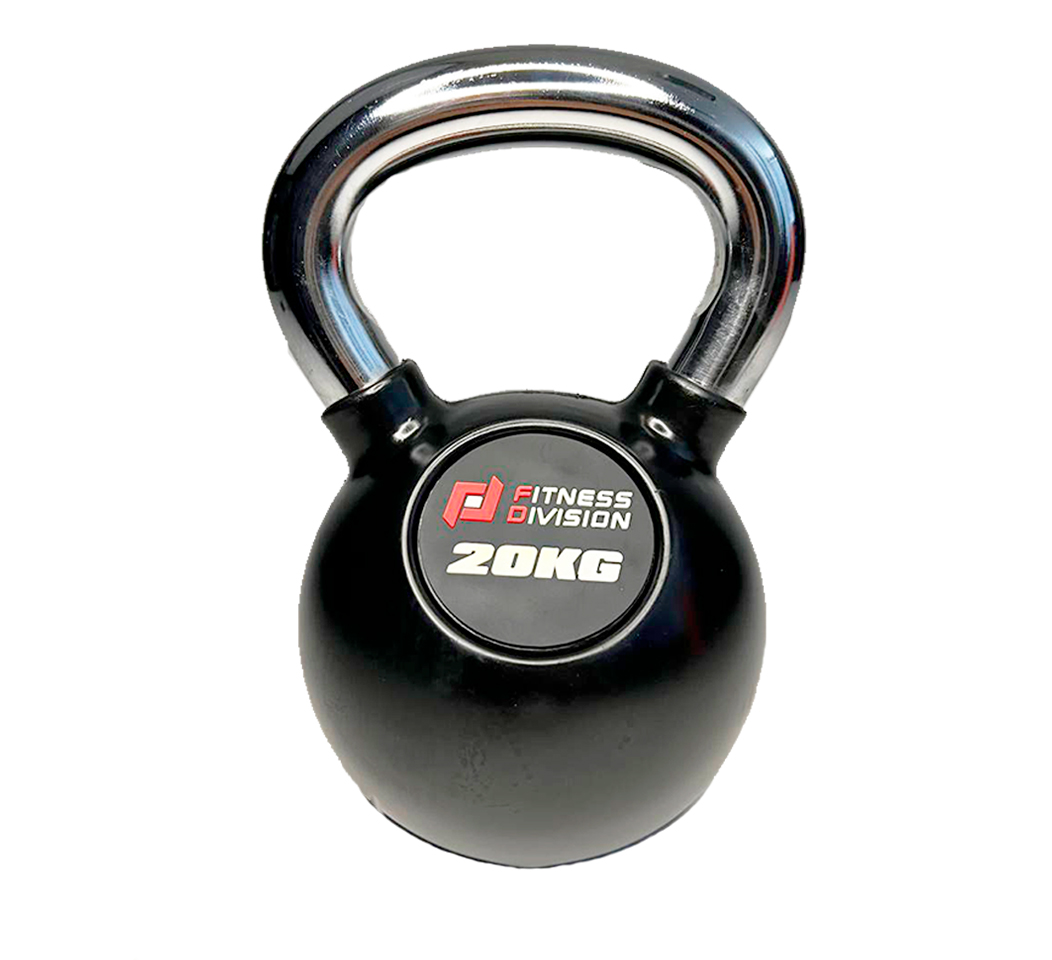 Гиря 20 кг обрезиненная с хромированной ручкой Fitness Division DB-KDB-C-20 Гиря 20 кг обрезиненная с хромированной ручкой Fitness Division DB-KDB-C-20