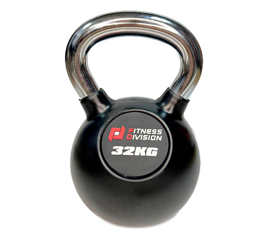 Гиря 32 кг обрезиненная с хромированной ручкой Fitness Division DB-KDB-C-32 Гиря 32 кг обрезиненная с хромированной ручкой Fitness Division DB-KDB-C-32