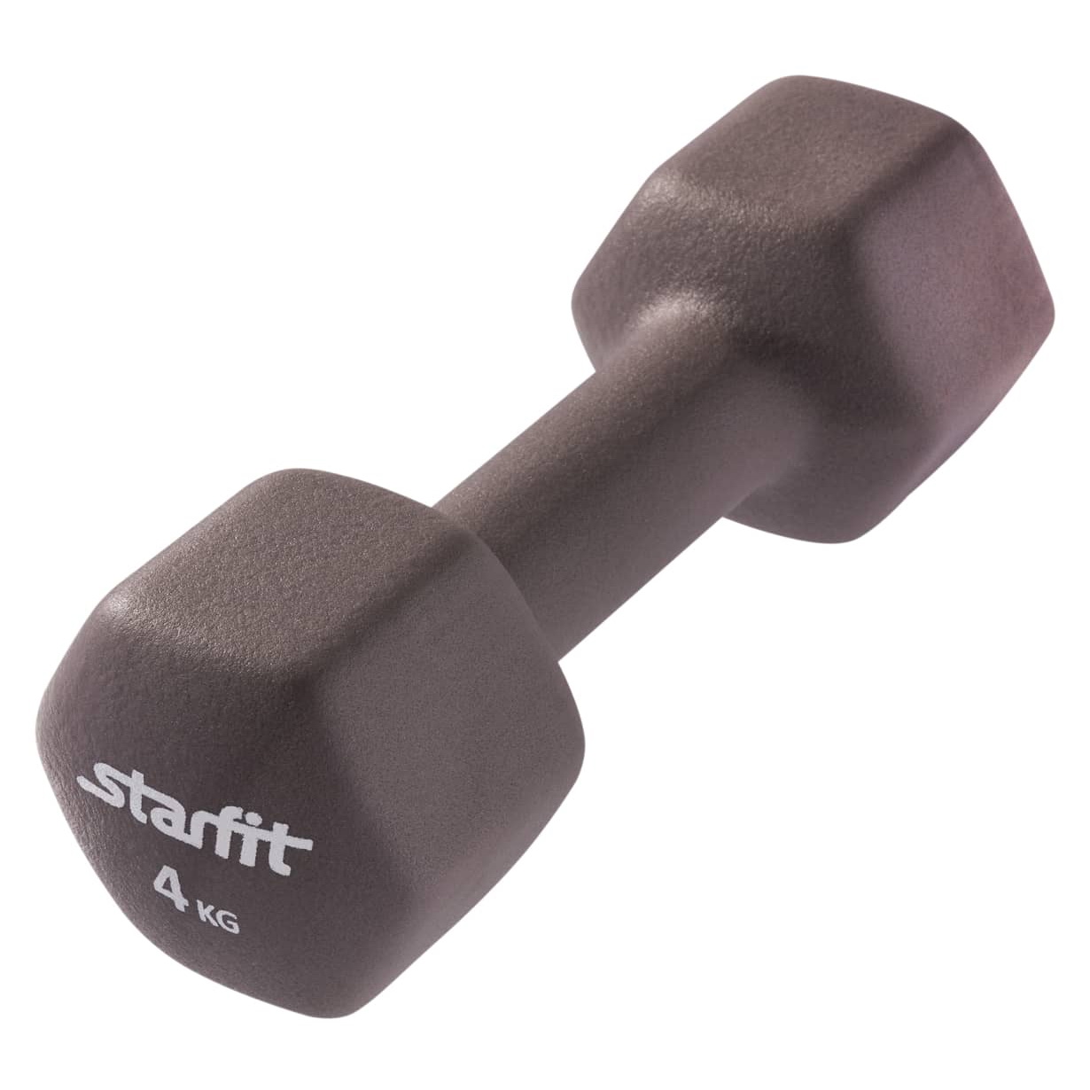 Гантель неопреновая Starfit Core DB-201 4 кг, цвет холодный серый Гантель неопреновая Starfit Core DB-201 4 кг, цвет холодный серый