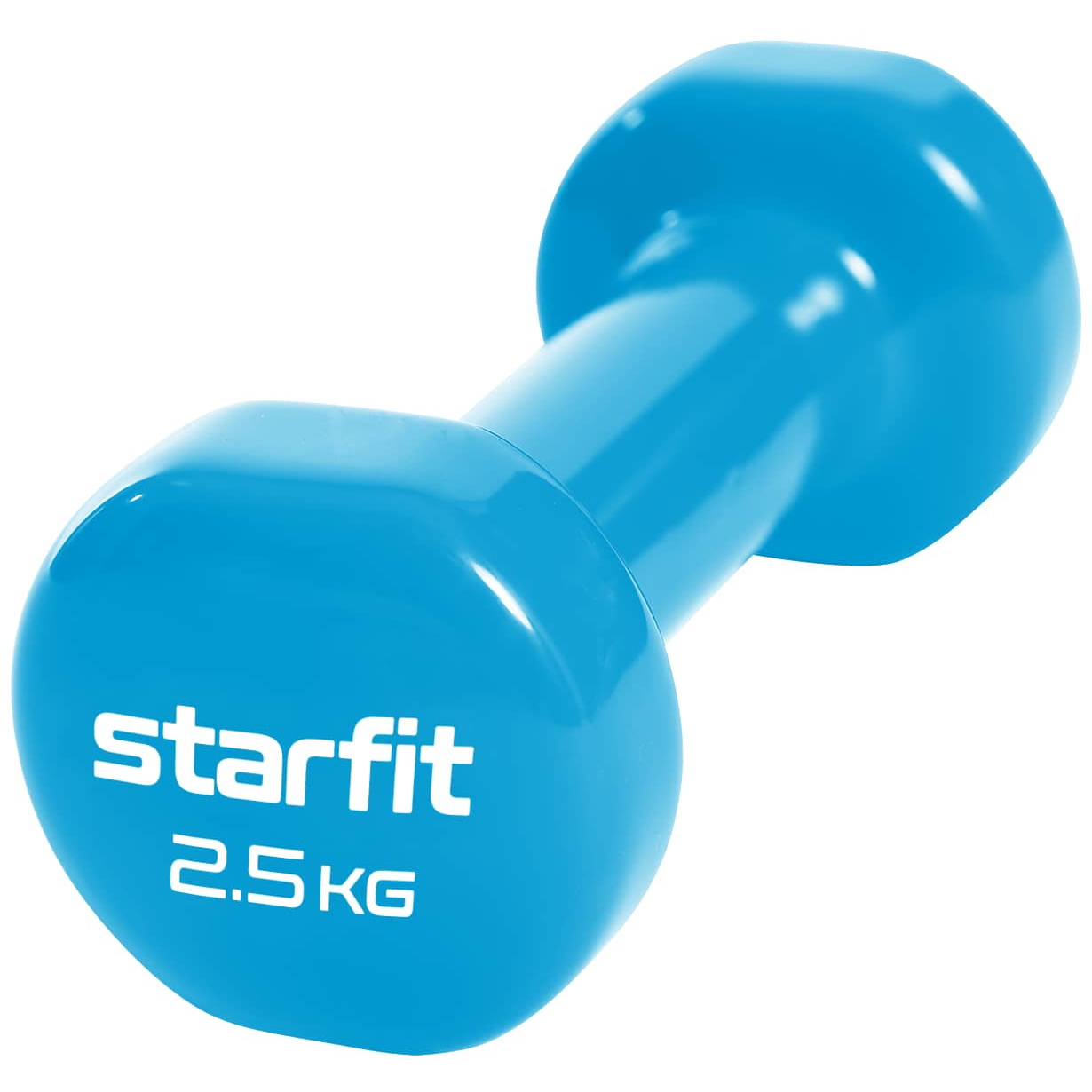 Гантель виниловая Starfit Core DB-101 2,5 кг синего цвета Гантель виниловая Starfit Core DB-101 2,5 кг синего цвета