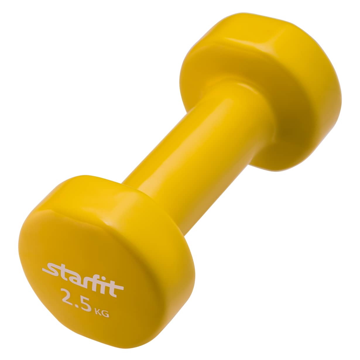 Гантель виниловая Starfit Core DB-101 2,5 кг желтого цвета Гантель виниловая Starfit Core DB-101 2,5 кг желтого цвета