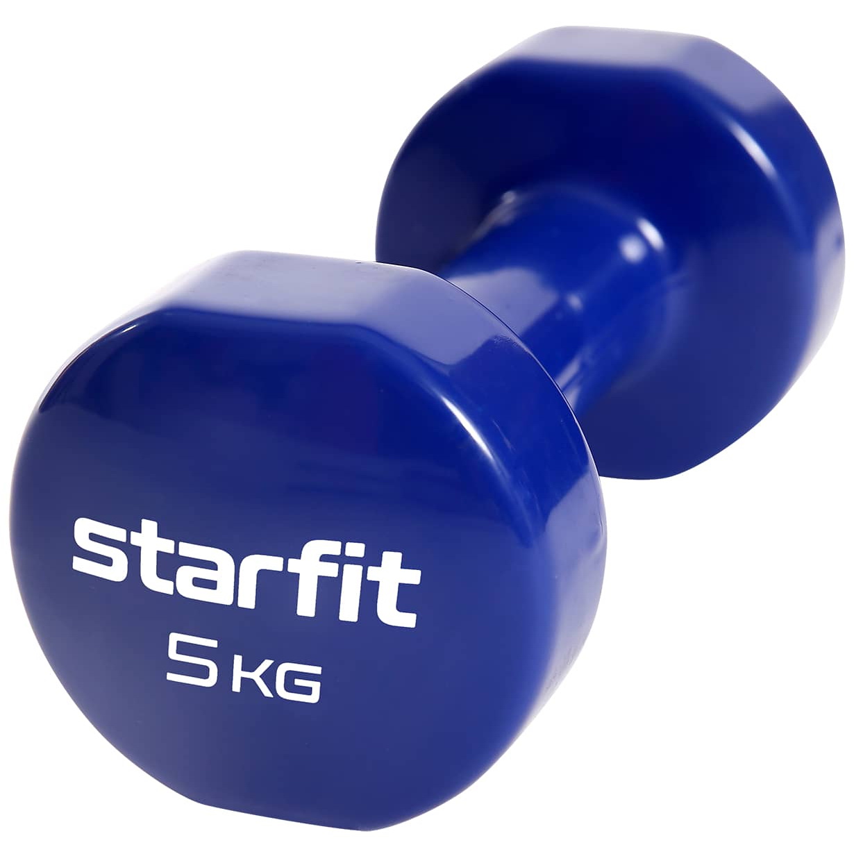Гантель виниловая Starfit Core DB-101 5 кг темно-синего цвета Гантель виниловая Starfit Core DB-101 5 кг темно-синего цвета