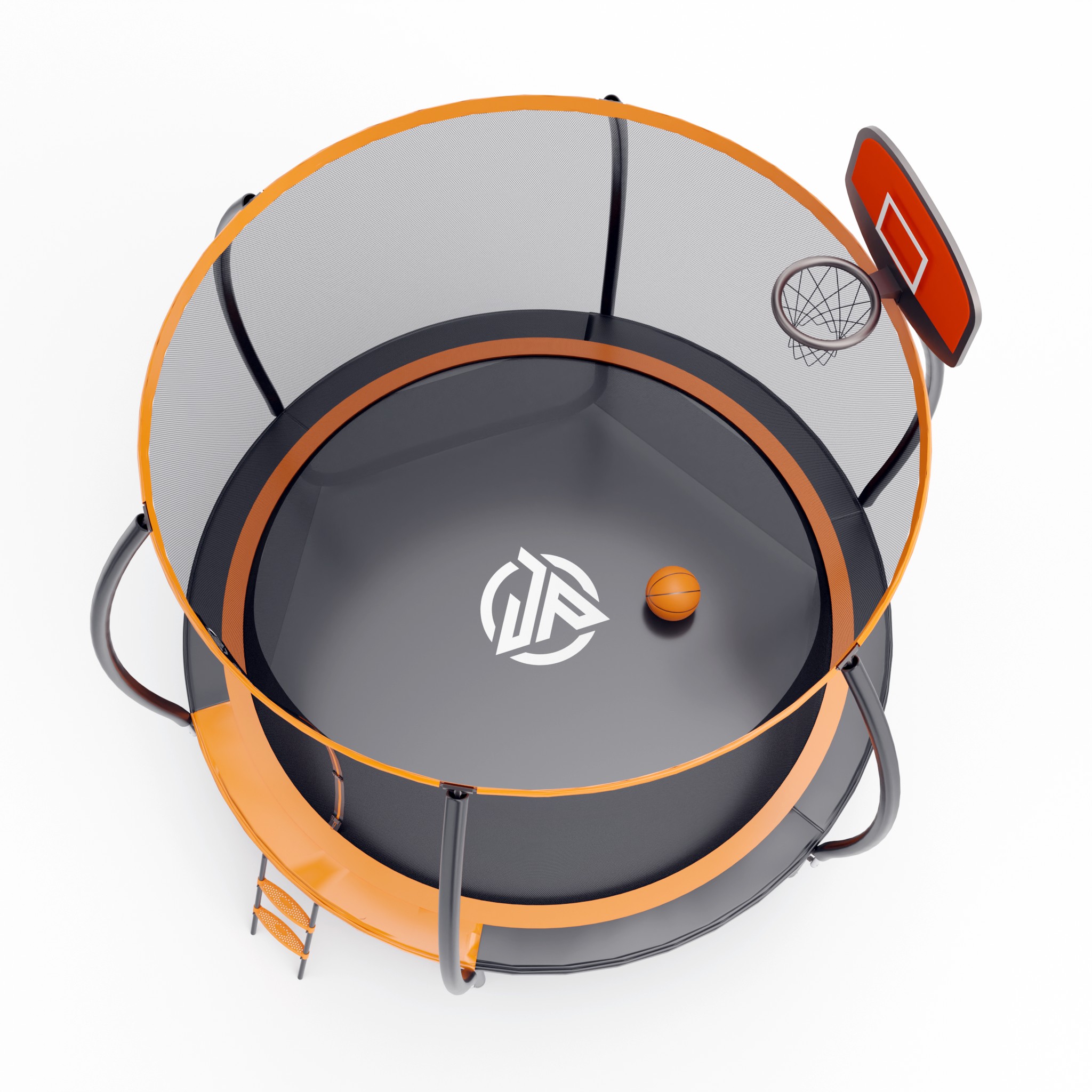 Батут с баскетбольным кольцом Jump Power 10 ft Pro Inside Basket Orange Батут с баскетбольным кольцом Jump Power 10 ft Pro Inside Basket Orange