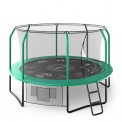 Батут UNIX 12ft SUPREME GAME (green) 3,66 метра с защитной сетью и лестницей