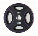 Диск для штанги олимпийский полиуретановый ORIGINAL FIT.TOOLS FT-DPU-15 весом 15 кг
