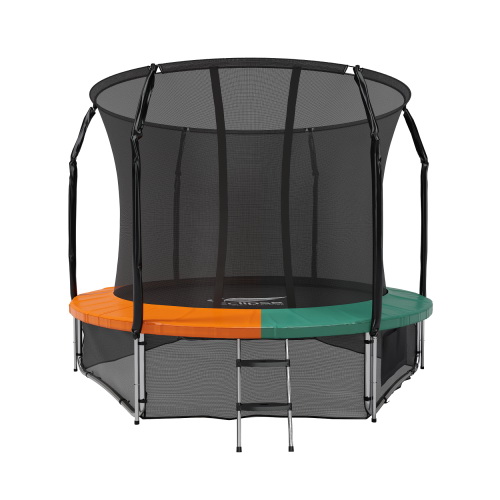 Батут с защитной сетью Eclipse Space Twin Green/Orange 10FT диаметром 305 сантиметров Батут с защитной сетью Eclipse Space Twin Green/Orange 10FT диаметром 305 сантиметров