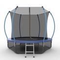 Батут с внутренней сеткой, нижней сетью и лестницей EVO Jump Internal 8ft (Blue) + Lower net диаметром 8ft (244 см)