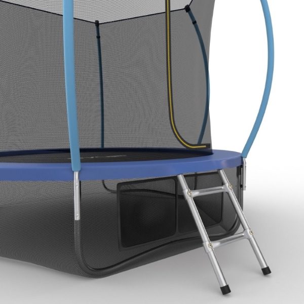 Батут с внутренней сеткой, нижней сетью и лестницей EVO Jump Internal 8ft (Blue) + Lower net диаметром 8ft (244 см) Батут с внутренней сеткой, нижней сетью и лестницей EVO Jump Internal 8ft (Blue) + Lower net диаметром 8ft (244 см)