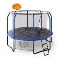 Батут UNIX SUPREME GAME (blue) 16 ft Basketball диаметром 4,88 метра с внутренней защитной сетью и лестницей