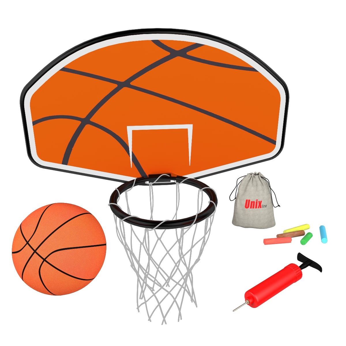 Батут UNIX SUPREME GAME (blue) 16 ft Basketball диаметром 4,88 метра с внутренней защитной сетью и лестницей Батут UNIX SUPREME GAME (blue) 16 ft Basketball диаметром 4,88 метра с внутренней защитной сетью и лестницей
