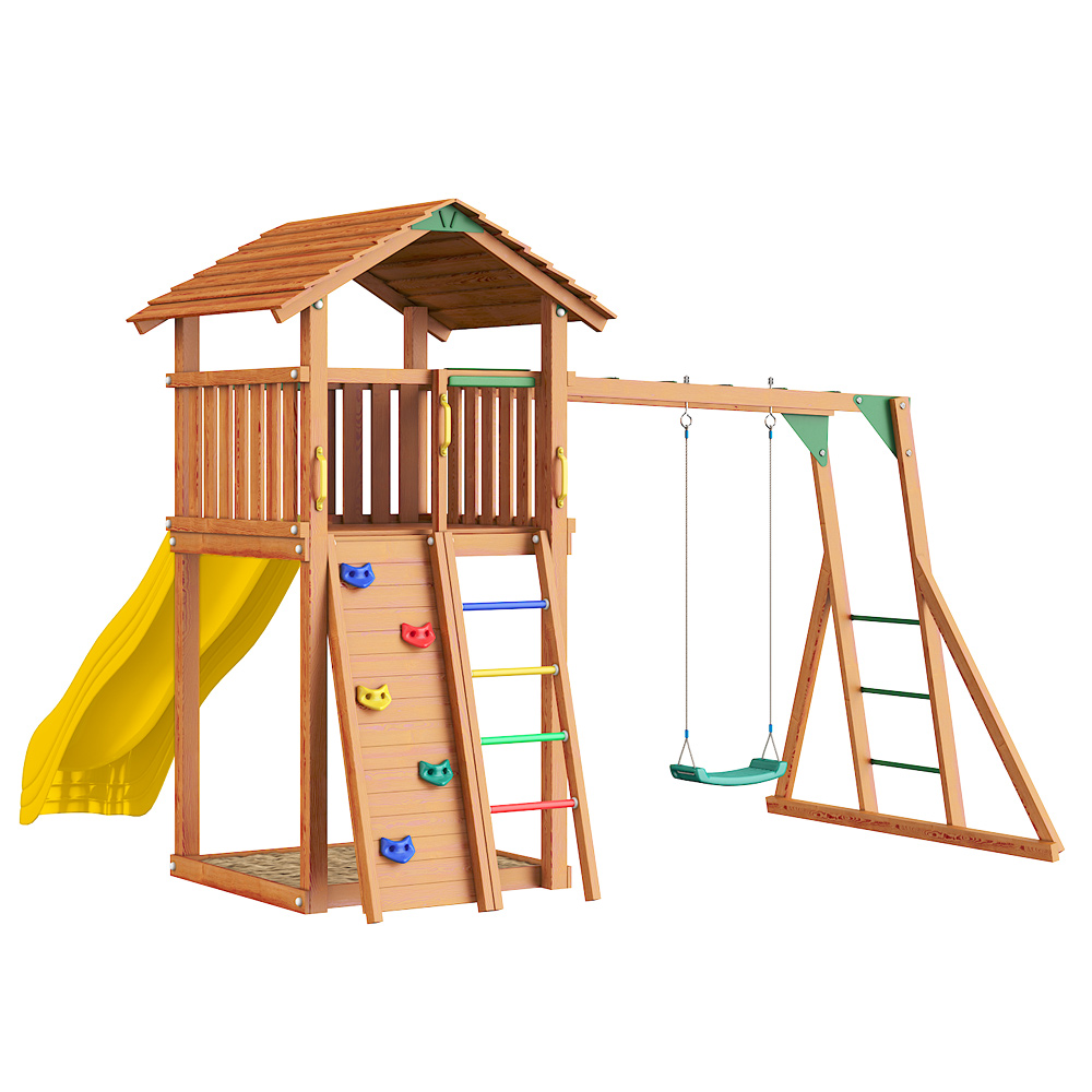 ������� ������� Jungle Gym Cottage + Rock Module + ������� � �������