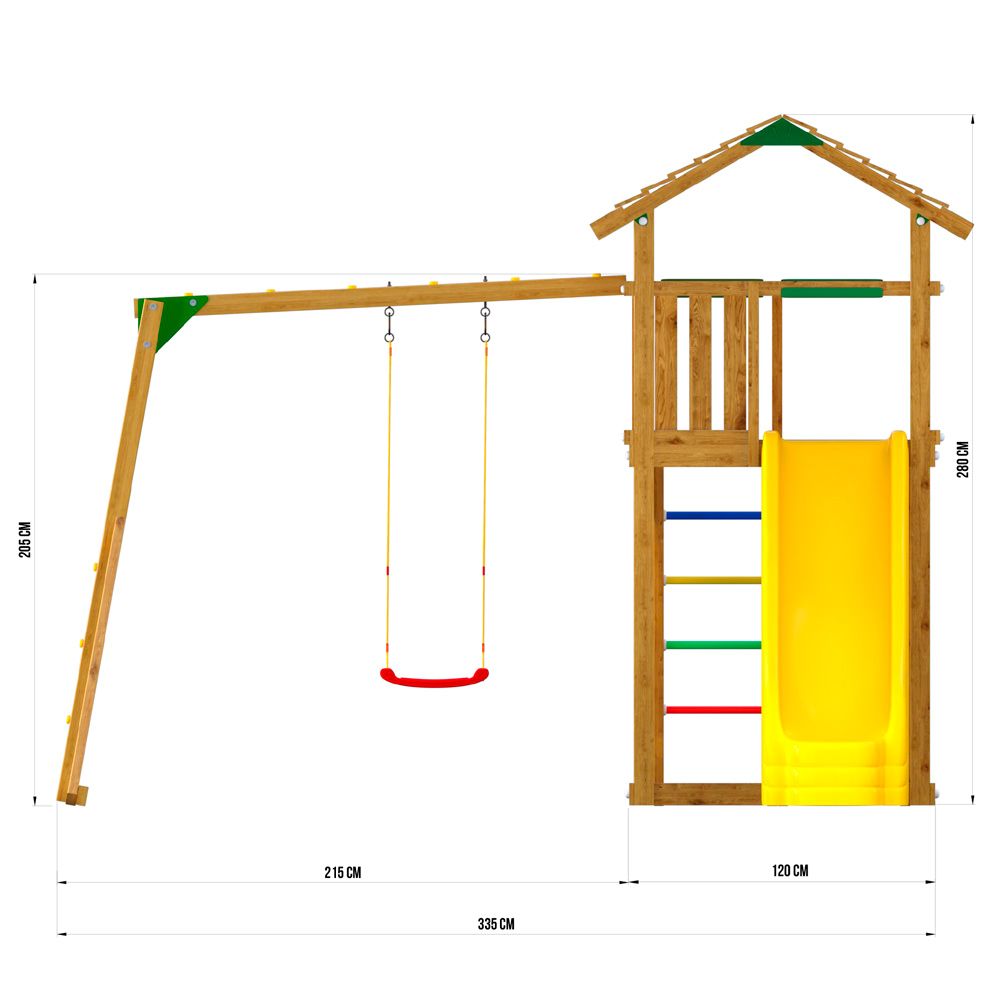 ������� �������� ������� Jungle Gym Cottage + Rock Module + ������� � �������