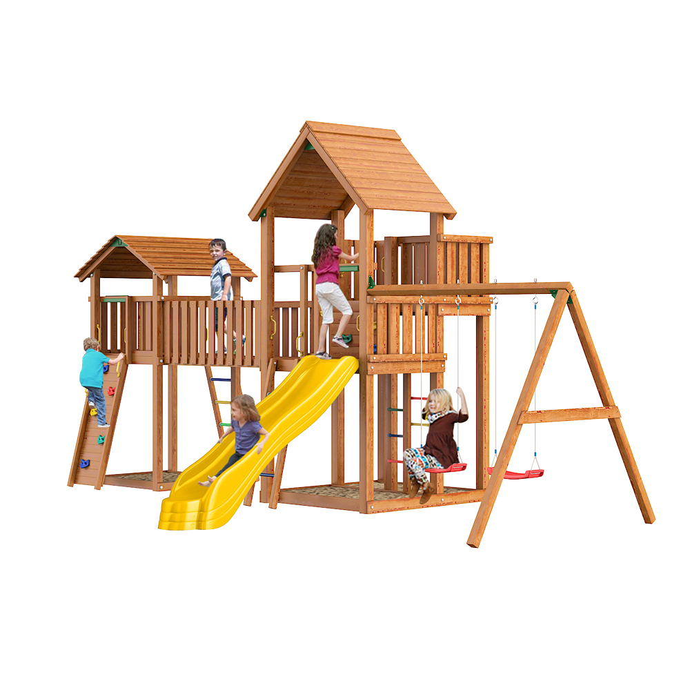 Детский городок Jungle Gym Palaсe + Jungle Cottage (без горки) + жесткий мост + Swing + Rock Детский городок Jungle Gym Palaсe + Jungle Cottage (без горки) + жесткий мост + Swing + Rock