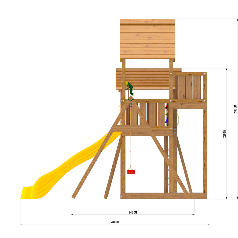 Размеры детского городка Jungle Gym Palaсe + Jungle Cottage (без горки) + жесткий мост + Swing + Rock Размеры детского городка Jungle Gym Palaсe + Jungle Cottage (без горки) + жесткий мост + Swing + Rock