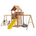 Детский городок Jungle Gym Palace + Swing Xtra c гнездом + Рукоход с качелей