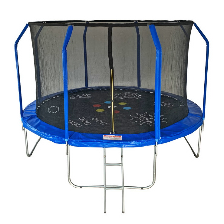 Батут диаметром 12FT (3,66м) с принтом защитной сеткой и лестницей Sport Elite GAME FR-50-12FT Батут диаметром 12FT (3,66м) с принтом защитной сеткой и лестницей Sport Elite GAME FR-50-12FT