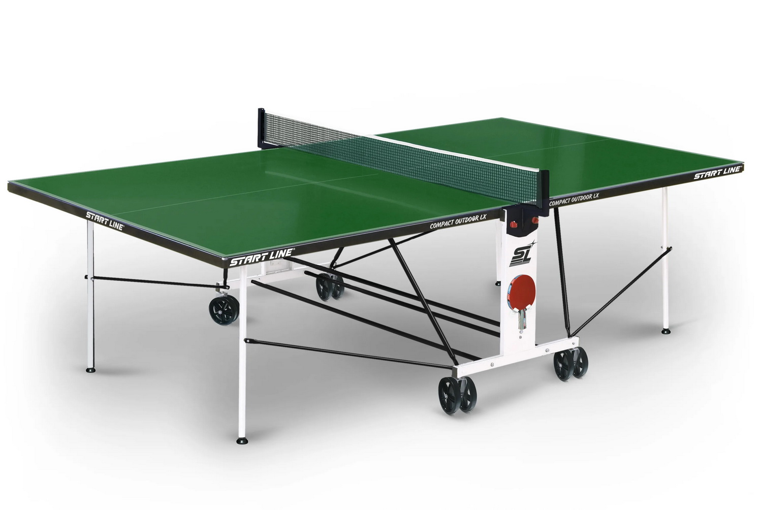 Теннисный стол всепогодный Start Line Compact-2 LX Outdoor зеленого цвета Теннисный стол всепогодный Start Line Compact-2 LX Outdoor зеленого цвета