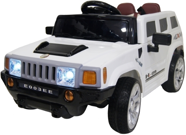 Электромобиль детский RiverToys Hummer E003EE, цвет белый Электромобиль детский RiverToys Hummer E003EE, цвет белый
