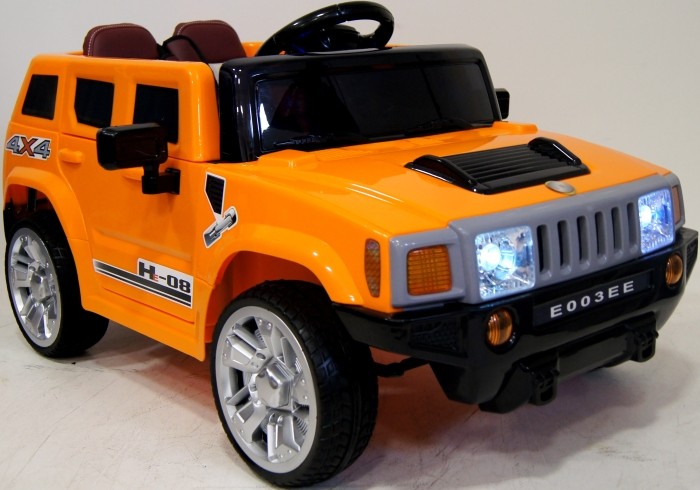 Электромобиль детский RiverToys Hummer E003EE, цвет оранжевый Электромобиль детский RiverToys Hummer E003EE, цвет оранжевый