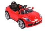 Электромобиль детский RiverToys Porsche Panamera A444AA (кожа), цвет красный