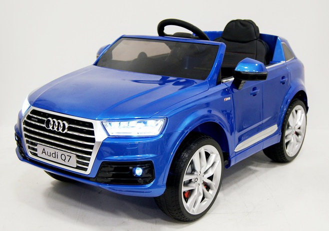 Электромобиль детский RiverToys Audi Q7 Quattro (лицензия), цвет синий глянец Электромобиль детский RiverToys Audi Q7 Quattro (лицензия), цвет синий глянец