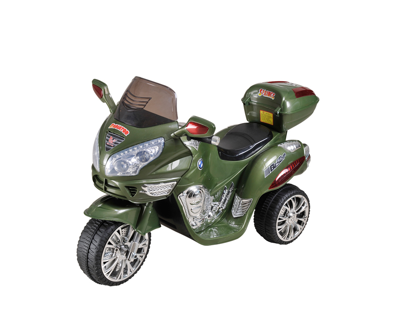 Электромотоцикл RiverToys Moto HJ 9888, цвет зеленый Электромотоцикл RiverToys Moto HJ 9888, цвет зеленый