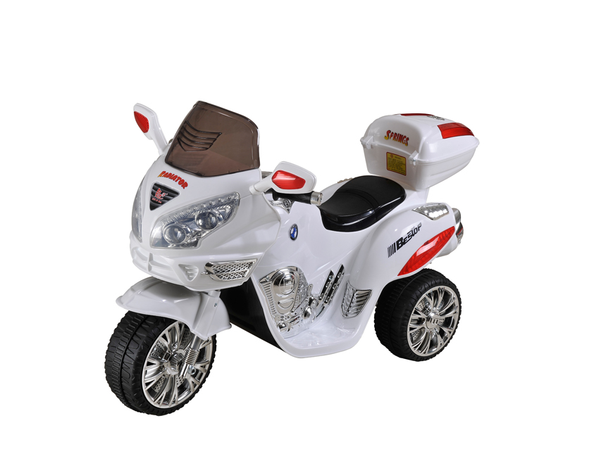 Электромотоцикл RiverToys Moto HJ 9888, цвет белый Электромотоцикл RiverToys Moto HJ 9888, цвет белый