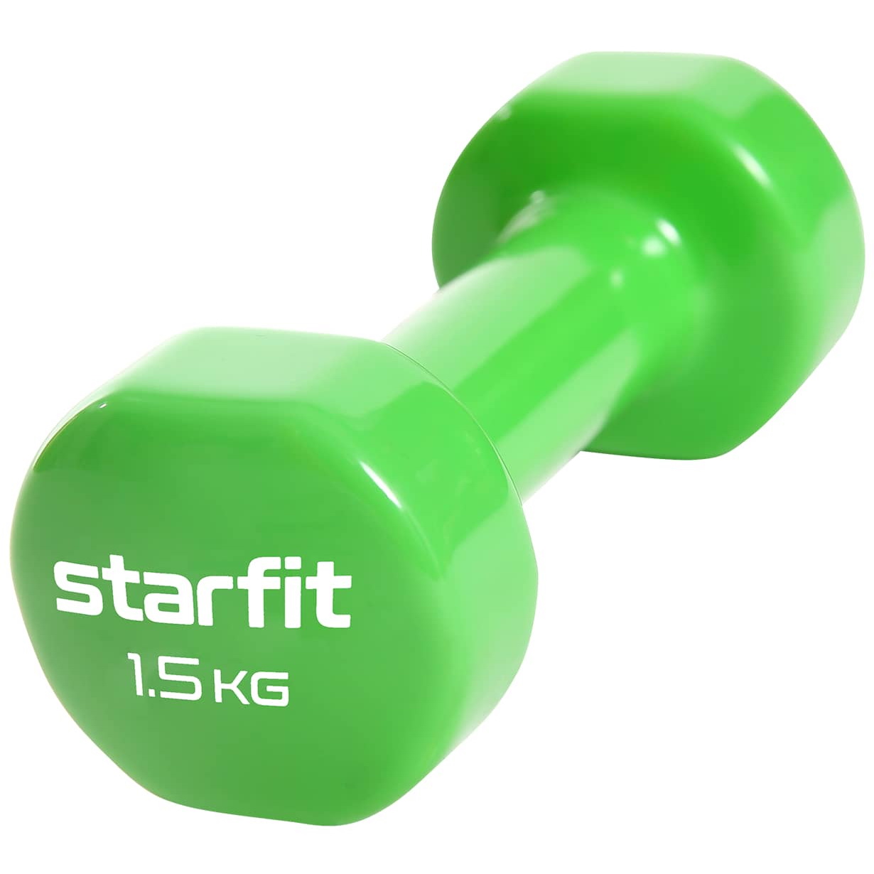 Гантель виниловая Starfit Core DB-101 1,5 кг зеленого цвета Гантель виниловая Starfit Core DB-101 1,5 кг зеленого цвета