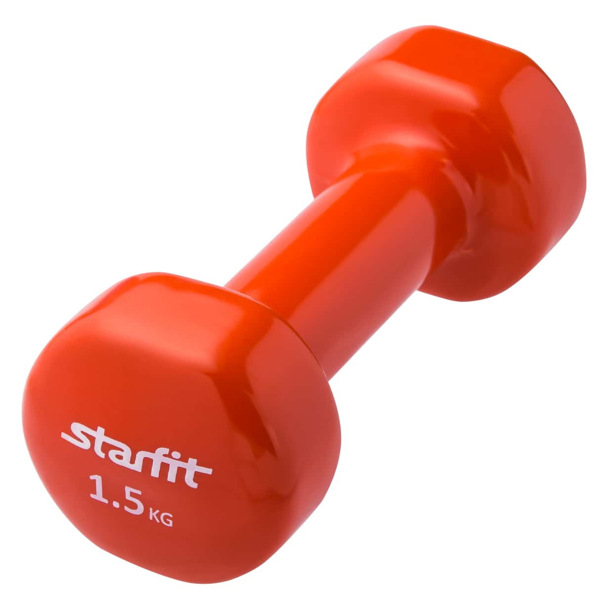 Гантель виниловая Starfit Core DB-101 1,5 кг оранжевого цвета Гантель виниловая Starfit Core DB-101 1,5 кг оранжевого цвета