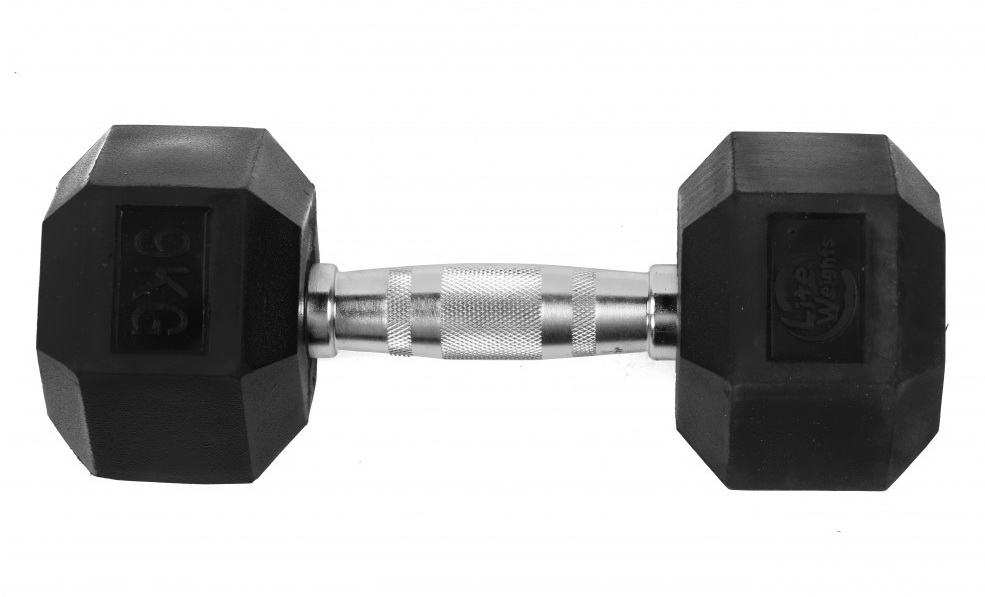 Гантель гексагональная обрезиненная 9кг Lite Weights 3185LW Гантель гексагональная обрезиненная 9кг Lite Weights 3185LW