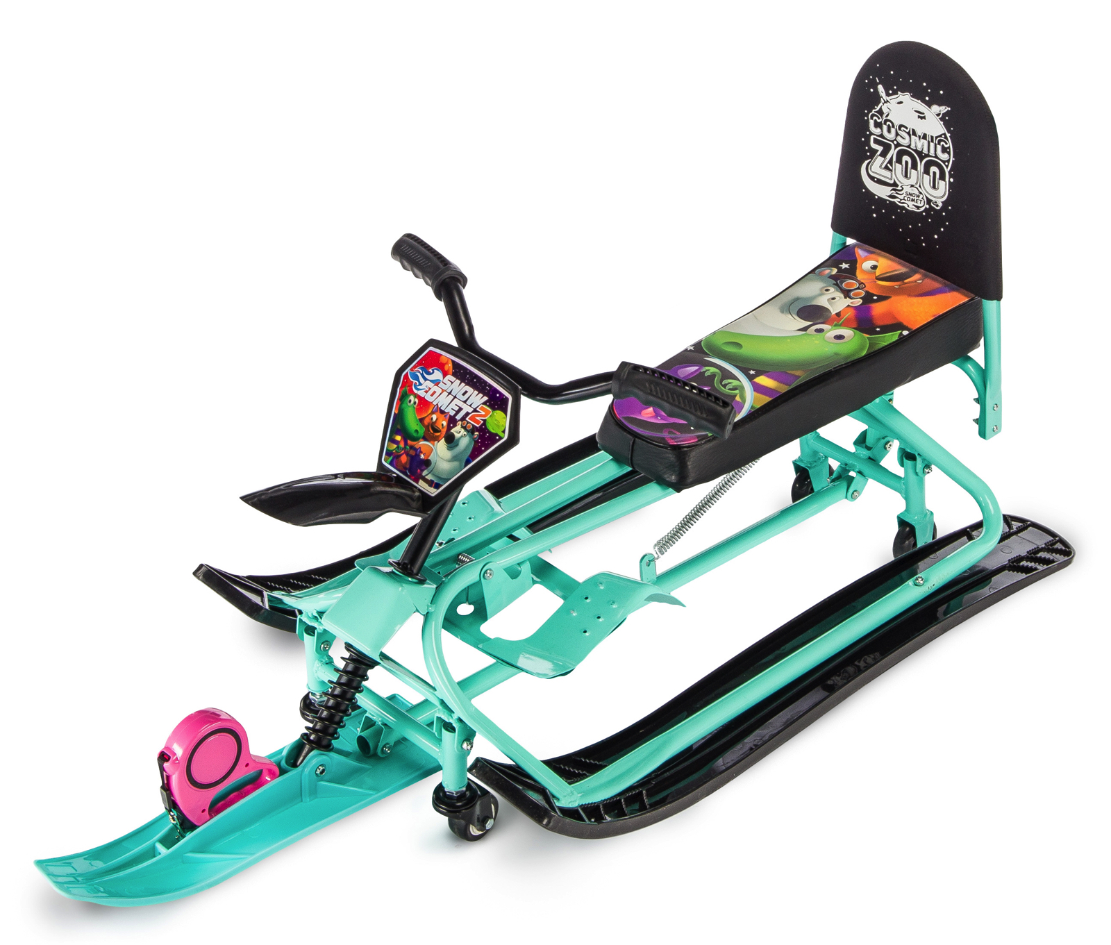 Снегокат-трансформер с колесиками и спинкой Small Rider Snow Comet 2 цвета аква Снегокат-трансформер с колесиками и спинкой Small Rider Snow Comet 2 цвета аква