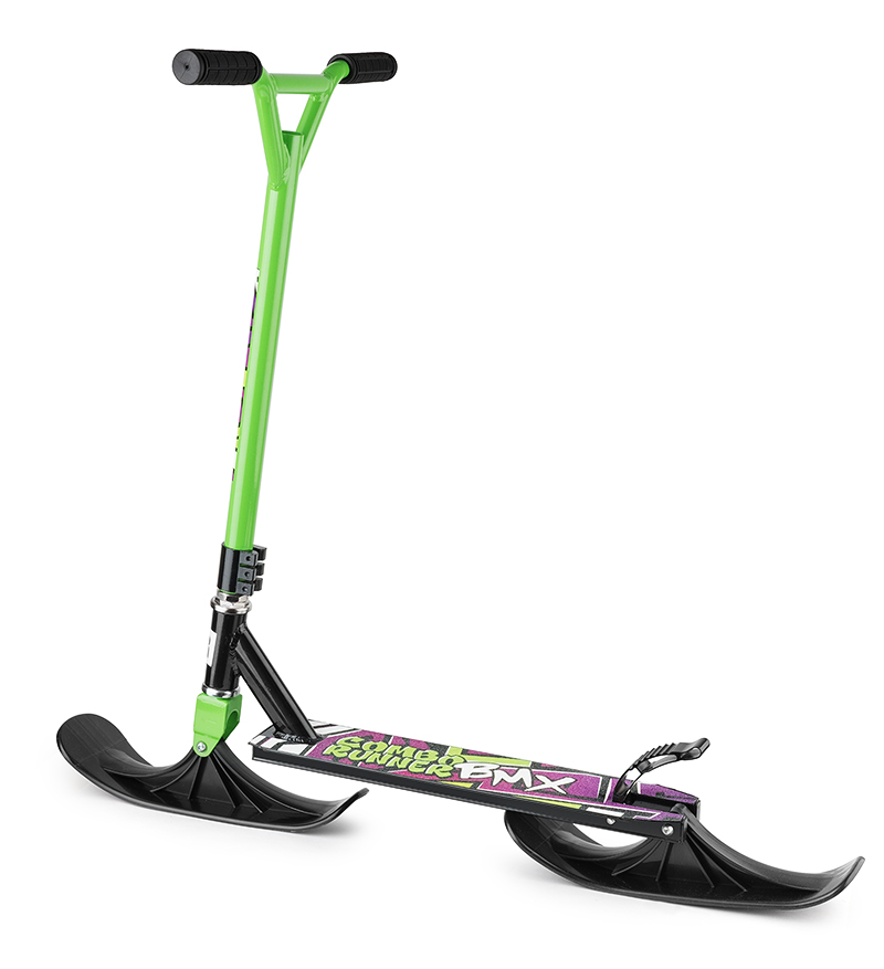 Трюковый самокат-снегокат с лыжами и колесами Small Rider Combo Runner BMX зелёного цвета Трюковый самокат-снегокат с лыжами и колесами Small Rider Combo Runner BMX зелёного цвета