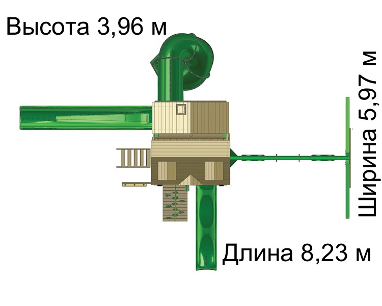 Размеры игрового комплекса PlayNation Горец 2 Ривьера Размеры игрового комплекса PlayNation Горец 2 Ривьера