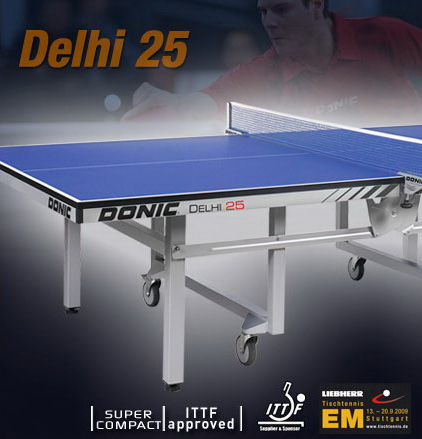 Теннисный стол складной турнирный DONIC Delhi 25 ITTF Теннисный стол складной турнирный DONIC Delhi 25 ITTF