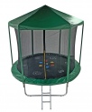 Батут с принтом, защитной сеткой, крышей и лестницей Sport Elite HOME FR-30-10FT диаметром 3,05 метра