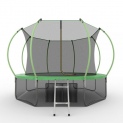 Батут с внутренней сеткой, нижней сетью и лестницей EVO Jump Internal 12ft (Green) + Lower net диаметром 12ft (366 см)