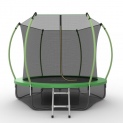 Батут с внутренней сеткой, нижней сетью и лестницей EVO Jump Internal 8ft (Green) + Lower net диаметром 8ft (244 см)