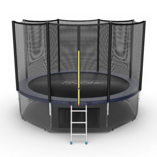 Батут с внешней сеткой, нижней сетью и лестницей EVO Jump External 12ft (Blue) + Lower net диаметром 12ft (366 см) Батут с внешней сеткой, нижней сетью и лестницей EVO Jump External 12ft (Blue) + Lower net диаметром 12ft (366 см)