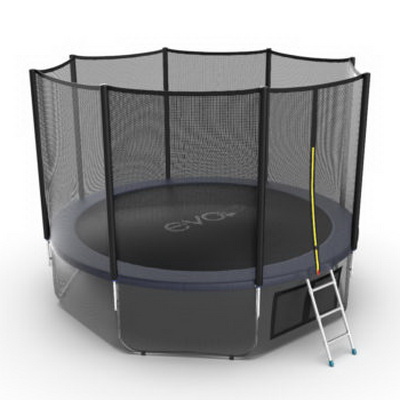 Батут с внешней сеткой, нижней сетью и лестницей EVO Jump External 12ft (Blue) + Lower net диаметром 12ft (366 см) Батут с внешней сеткой, нижней сетью и лестницей EVO Jump External 12ft (Blue) + Lower net диаметром 12ft (366 см)