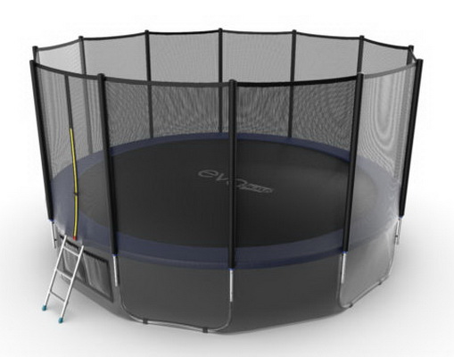 Батут с внешней сеткой, нижней сетью и лестницей EVO Jump External 16ft (Blue) + Lower net диаметром 16ft (488 см) Батут с внешней сеткой, нижней сетью и лестницей EVO Jump External 16ft (Blue) + Lower net диаметром 16ft (488 см)