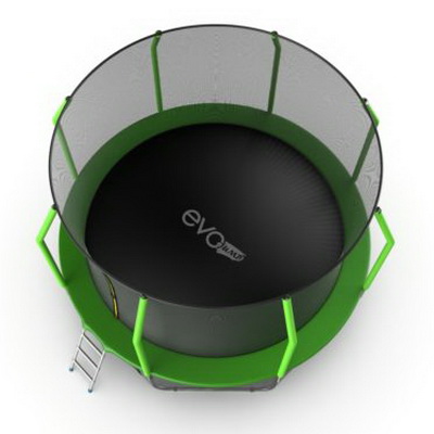 Батут с внутренней сеткой, нижней сетью и лестницей EVO Jump Cosmo 12ft (Green) + Lower net диаметром 12ft (366 см) Батут с внутренней сеткой, нижней сетью и лестницей EVO Jump Cosmo 12ft (Green) + Lower net диаметром 12ft (366 см)